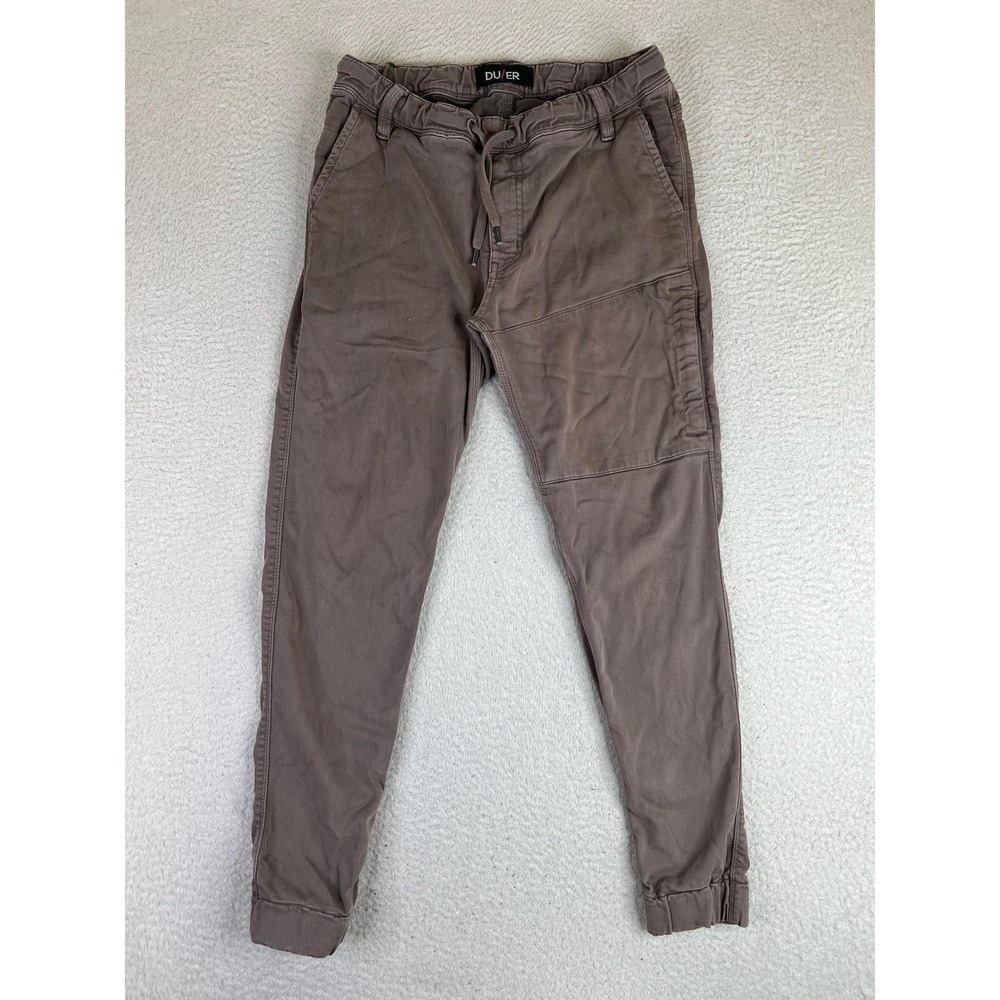 DU/ER Pants Mens 31x29 Brown Slim Fit No Sweat Jogger N2X Slim Stretch